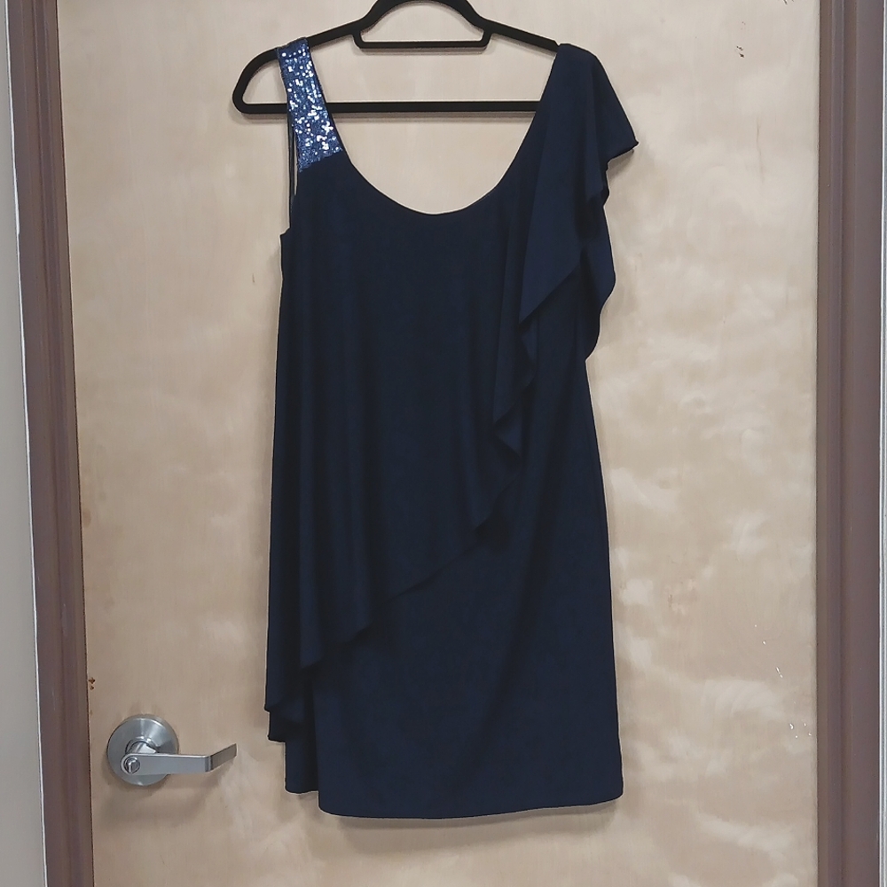 Betsy & Adam Navy formal dress in size